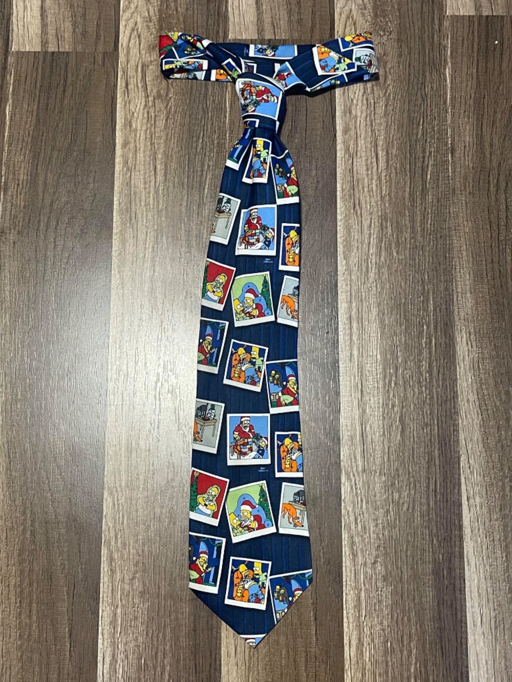 The Simpsons Polaroid  photo Christmas neck Tie